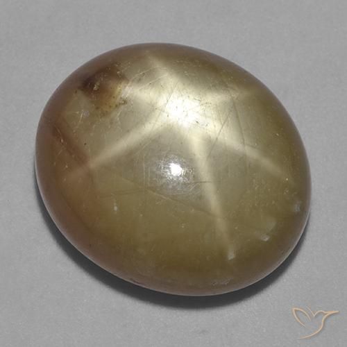30.08ct طبيعي ذهبى برتقالى نجمة الياقوت, بيضوي, غير شفاف