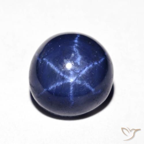 4.73ct طبيعي أزرق بحرى نجمة الياقوت, دائري, غير شفاف