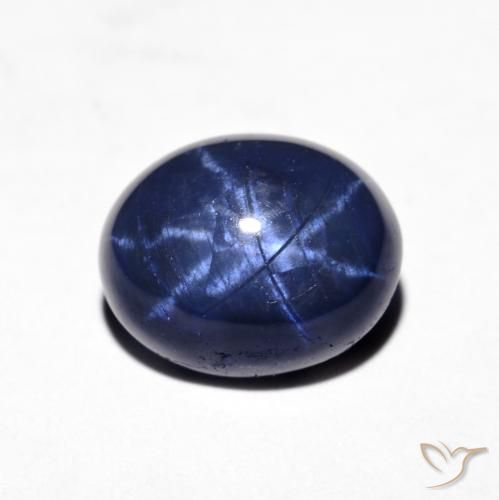 4.28ct طبيعي أزرق بحرى نجمة الياقوت, بيضوي, غير شفاف