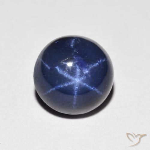 2.59ct طبيعي أزرق بحرى نجمة الياقوت, دائري, غير شفاف