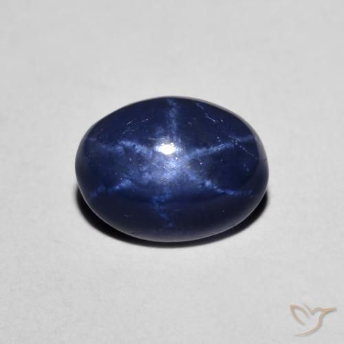 1.82ct طبيعي أزرق بحرى نجمة الياقوت, بيضوي, غير شفاف