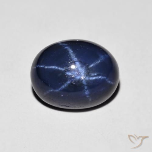 3.13ct طبيعي أزرق بحرى نجمة الياقوت, بيضوي, غير شفاف