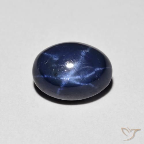 1.58ct طبيعي أزرق بحرى نجمة الياقوت, بيضوي, غير شفاف
