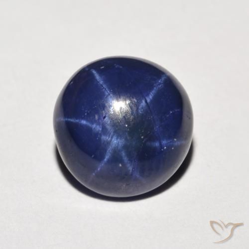 3.88ct طبيعي أزرق بحرى نجمة الياقوت, دائري, غير شفاف