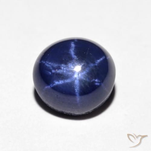 2.51ct طبيعي ازرق غامق نجمة الياقوت, دائري, غير شفاف