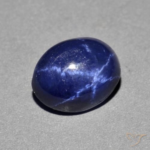 4.13ct طبيعي أزرق بحرى نجمة الياقوت, بيضوي, غير شفاف