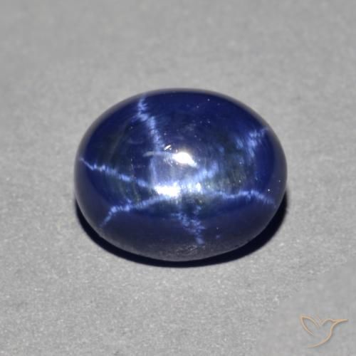 4.02ct طبيعي أزرق بحرى نجمة الياقوت, بيضوي, غير شفاف