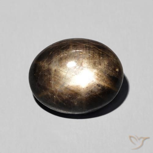 5.76ct طبيعي أسود نجمة الياقوت, بيضوي, غير شفاف