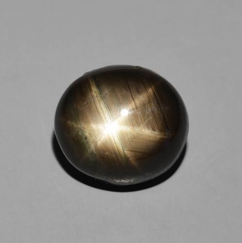 6.13ct طبيعي أسود نجمة الياقوت, بيضوي, غير شفاف