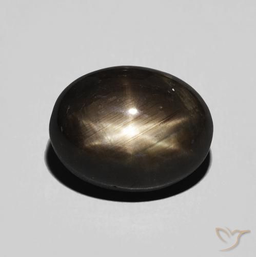 6.52ct طبيعي أسود نجمة الياقوت, بيضوي, غير شفاف