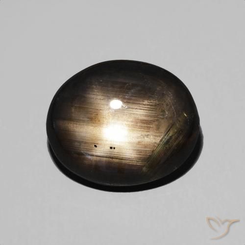 4.89ct طبيعي أسود نجمة الياقوت, بيضوي, غير شفاف
