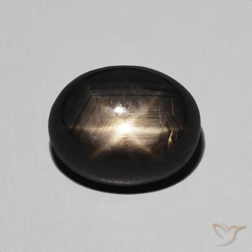 6.54ct طبيعي أسود نجمة الياقوت, بيضوي, غير شفاف