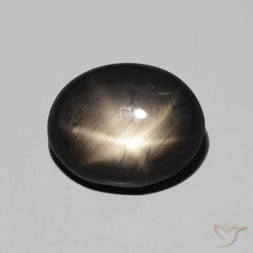 5.50ct طبيعي أسود نجمة الياقوت, بيضوي, غير شفاف