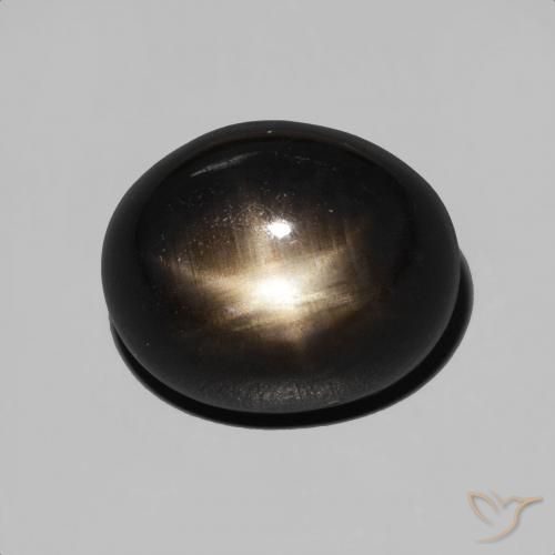 7.84ct طبيعي أسود نجمة الياقوت, بيضوي, غير شفاف