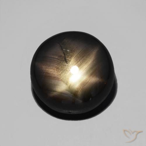 6.21ct طبيعي أسود نجمة الياقوت, دائري, غير شفاف