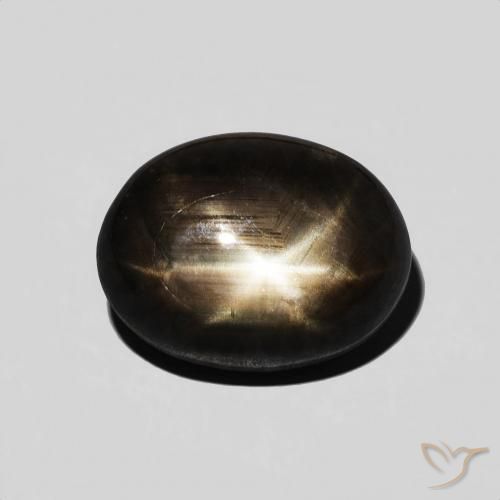 5.59ct طبيعي أسود نجمة الياقوت, بيضوي, غير شفاف