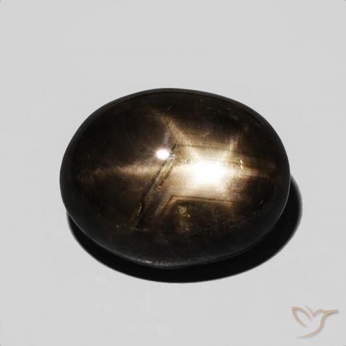 7.59ct طبيعي أسود نجمة الياقوت, بيضوي, غير شفاف