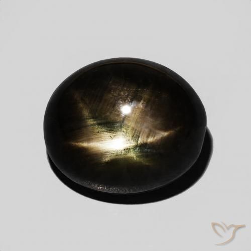 8.75ct طبيعي أسود نجمة الياقوت, بيضوي, غير شفاف