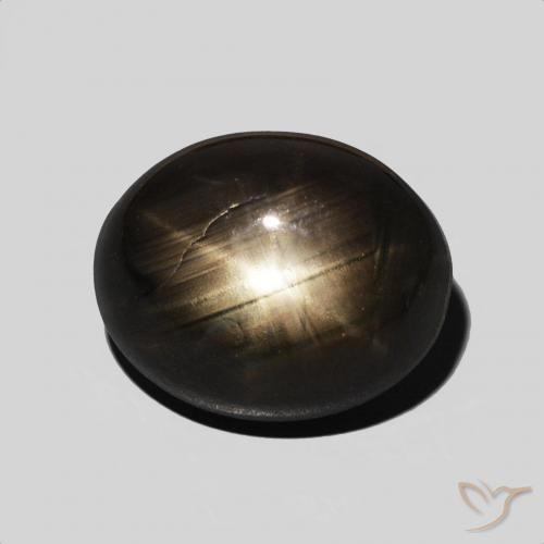 6.83ct طبيعي أسود نجمة الياقوت, بيضوي, غير شفاف