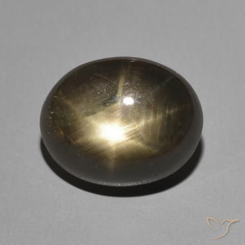 5.97ct طبيعي أسود نجمة الياقوت, بيضوي, غير شفاف
