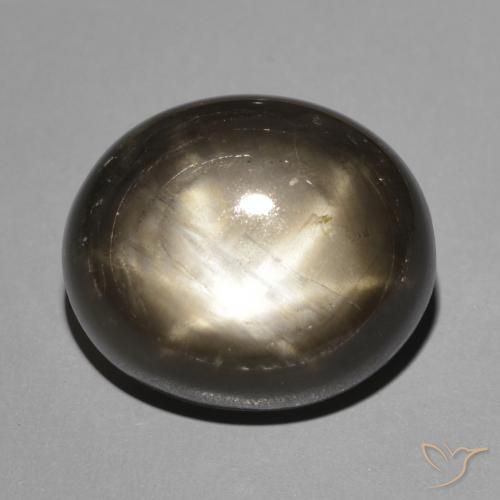 8.65ct طبيعي أسود نجمة الياقوت, بيضوي, غير شفاف