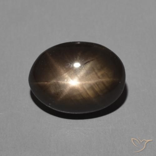 2.34ct طبيعي أسود نجمة الياقوت, بيضوي, غير شفاف