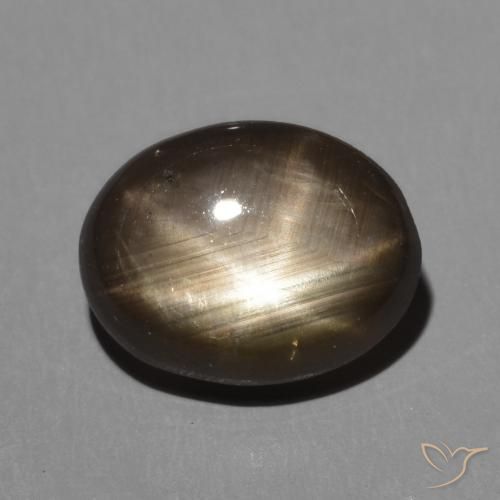 3.30ct طبيعي أسود نجمة الياقوت, بيضوي, غير شفاف