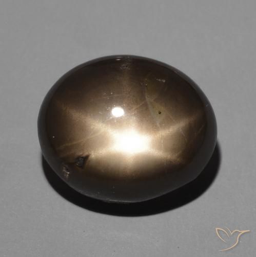 4.63ct طبيعي أسود نجمة الياقوت, بيضوي, غير شفاف