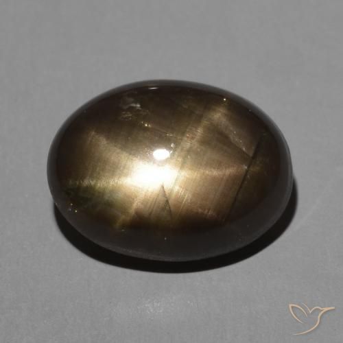 3.95ct طبيعي أسود نجمة الياقوت, بيضوي, غير شفاف