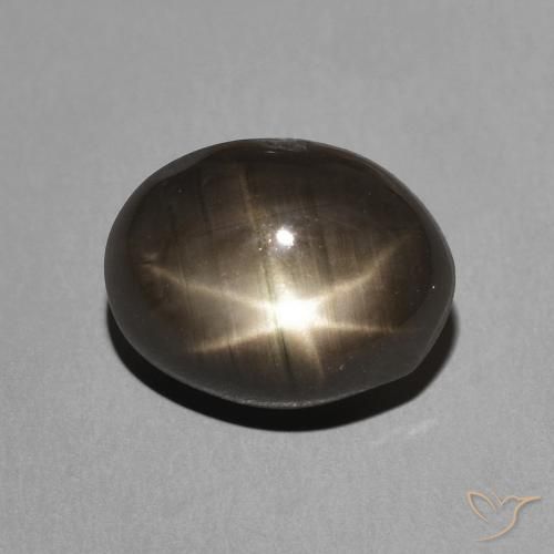 3.50ct طبيعي أسود نجمة الياقوت, بيضوي, غير شفاف