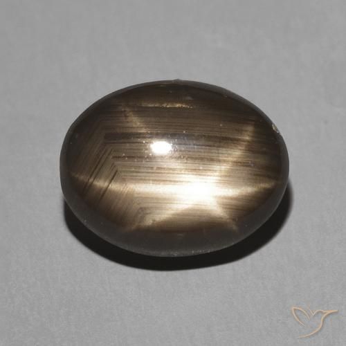 3.26ct طبيعي أسود نجمة الياقوت, بيضوي, غير شفاف