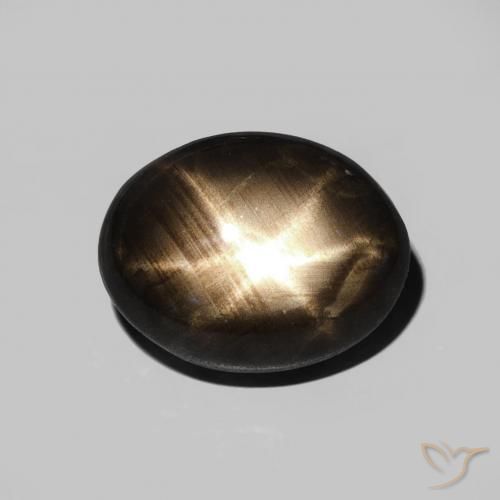2.82ct طبيعي أسود نجمة الياقوت, بيضوي, غير شفاف