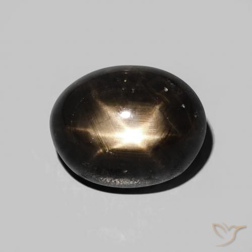 5.81ct طبيعي أسود نجمة الياقوت, بيضوي, غير شفاف