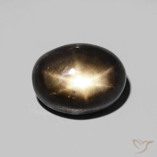 5.40ct طبيعي أسود نجمة الياقوت, بيضوي, غير شفاف