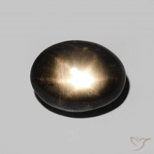 5.13ct طبيعي أسود نجمة الياقوت, بيضوي, غير شفاف