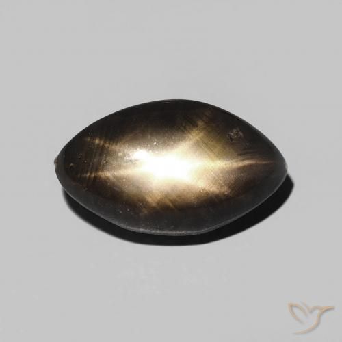 3.28ct طبيعي أسود نجمة الياقوت, ماركيز, غير شفاف