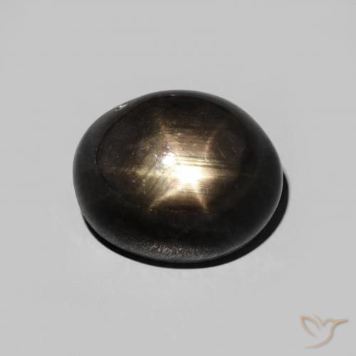 6.28ct طبيعي أسود نجمة الياقوت, بيضوي, غير شفاف