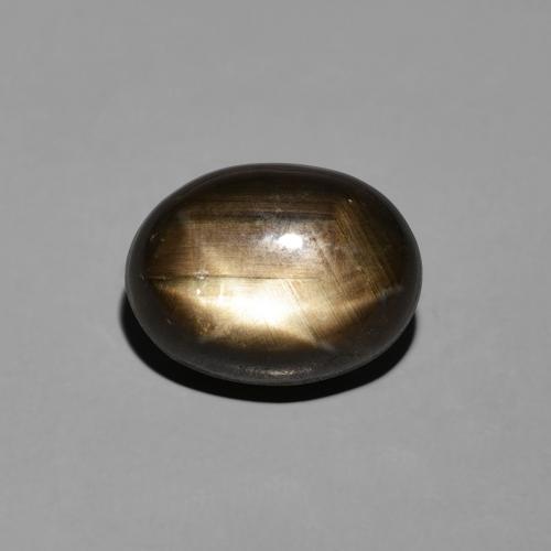 5.94ct طبيعي أسود نجمة الياقوت, بيضوي, غير شفاف
