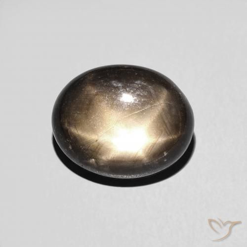 4.45ct طبيعي أسود نجمة الياقوت, بيضوي, غير شفاف