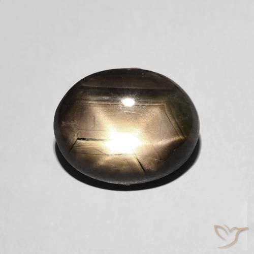 3.97ct طبيعي أسود نجمة الياقوت, بيضوي, غير شفاف