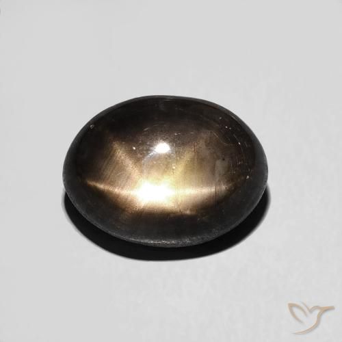 4.05ct طبيعي أسود نجمة الياقوت, بيضوي, غير شفاف