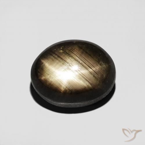 5.20ct طبيعي أسود نجمة الياقوت, بيضوي, غير شفاف