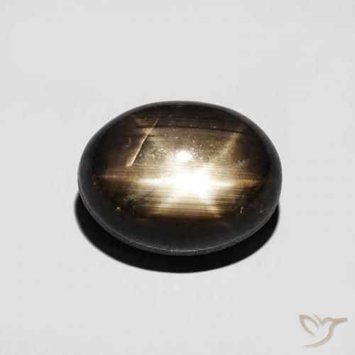 4.30ct طبيعي أسود نجمة الياقوت, بيضوي, غير شفاف