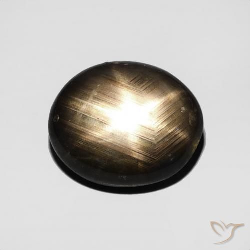 4.35ct طبيعي أسود نجمة الياقوت, بيضوي, غير شفاف