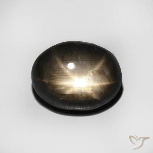 5.13ct طبيعي أسود نجمة الياقوت, بيضوي, غير شفاف