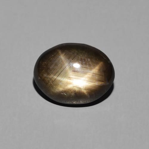 3.34ct طبيعي أسود نجمة الياقوت, بيضوي, غير شفاف