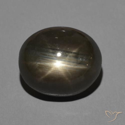 3.95ct طبيعي أسود نجمة الياقوت, بيضوي, غير شفاف