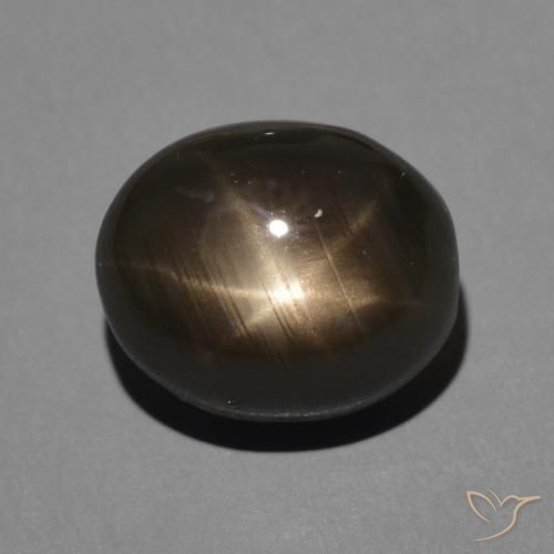 4.27ct طبيعي أسود نجمة الياقوت, بيضوي, غير شفاف
