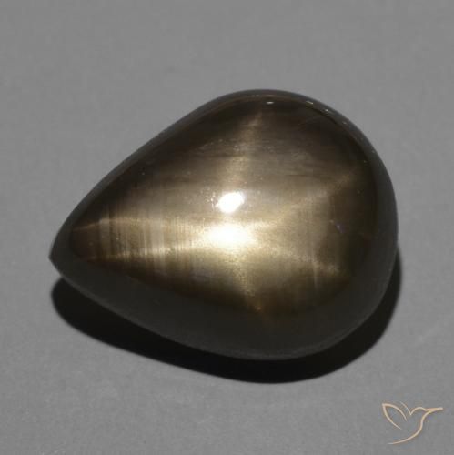 4.54ct طبيعي أسود نجمة الياقوت, شكل الكمثرى, غير شفاف
