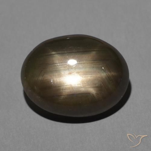 3.66ct طبيعي أسود نجمة الياقوت, بيضوي, غير شفاف